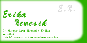 erika nemcsik business card